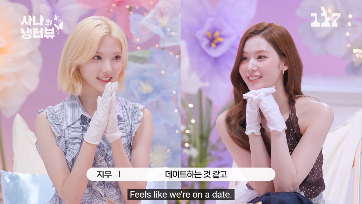 Sana and Jiwoo said it feels like a date and they're so comfortable that they don't feel the 10 year age difference