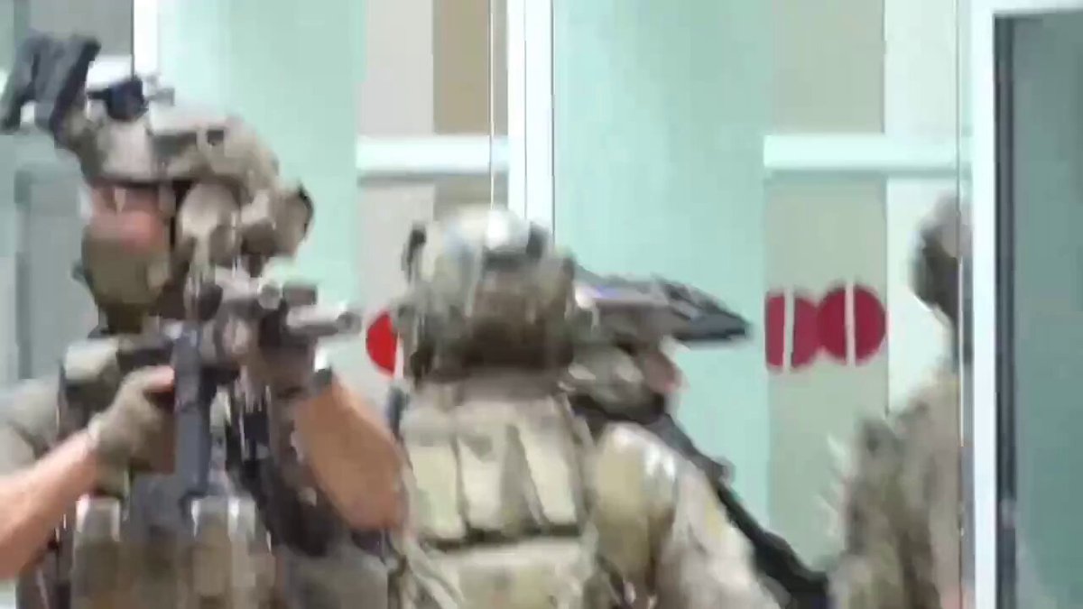 NSG Commandos and US SOF During Joint mock drill at Infosys Building, Hinjewadi, Pune, Maharashtra..