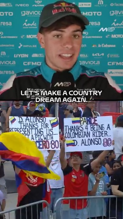 David Alonso is proud to represent Colombia in #MotoGP next year 🇨🇴👏 #BritishGP 🇬🇧