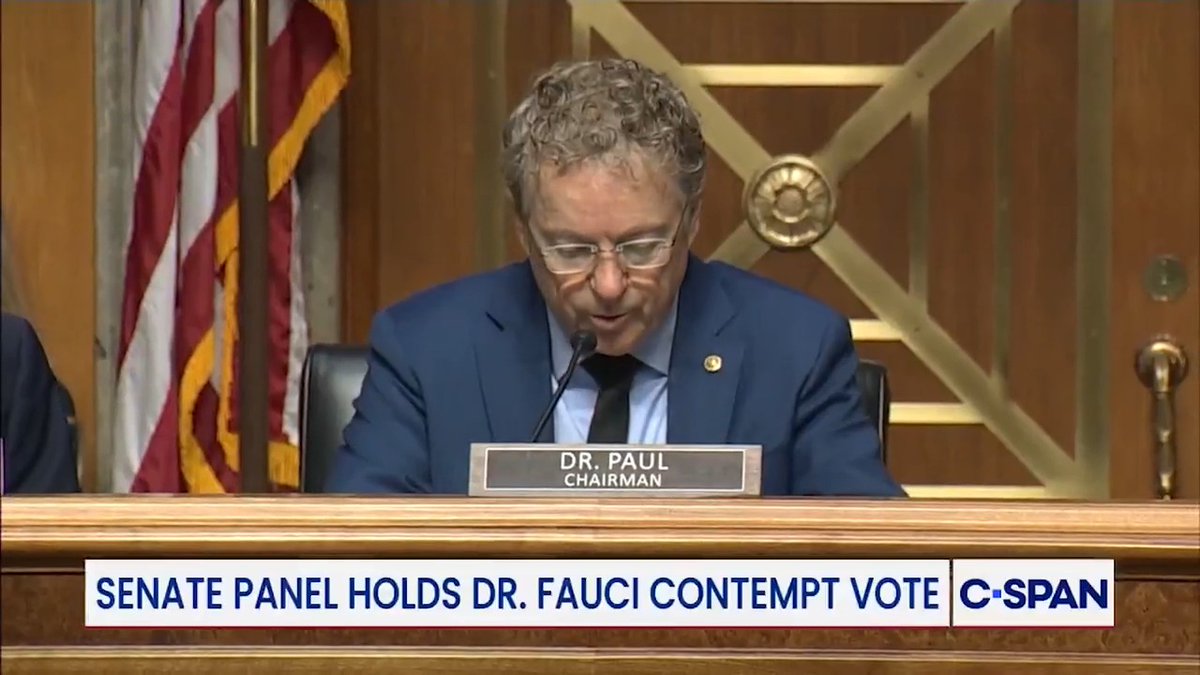 Dr. Anthony Fauci held in contempt of Congress after Senate committee vote. 🎥: CSPAN