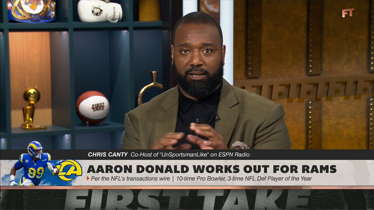 "I love the prospects of being able to pair [Aaron Donald] with Myles Garrett. ... These guys are absolutely dominant." —Chris Canty on Aaron Donald potentially returning to the Rams' defense 👀