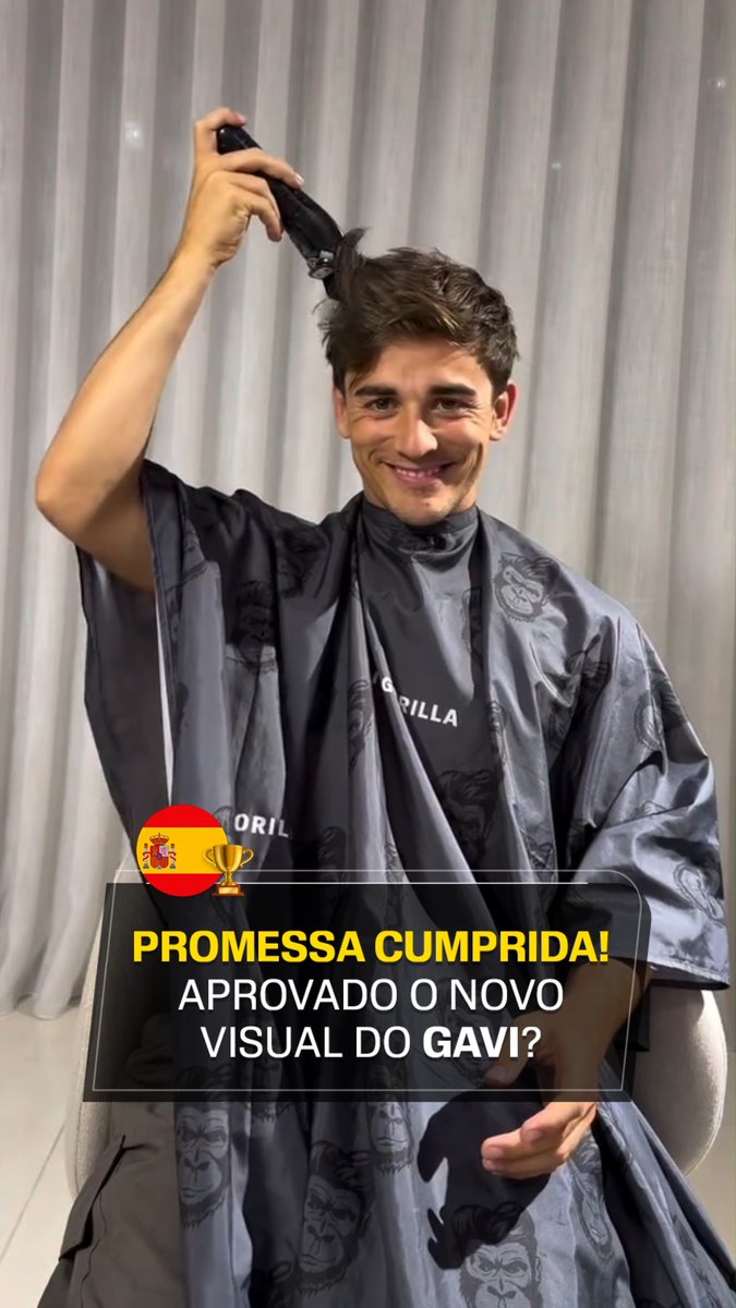 DE CABELO NOVO! 💇♂️🗣️ Promessa é dívida! O meia da Seleção Espanhola e do Barcelona prometeu que pintaria o cabelo de rosa se fosse campeão. O título veio e o Gavi cumpriu a palavra! E aí, fã de esportes, o visual tá aprovado? via sanrothebarber/ig #FutebolNaESPN #espanha #gavi #FIFAWorldCup