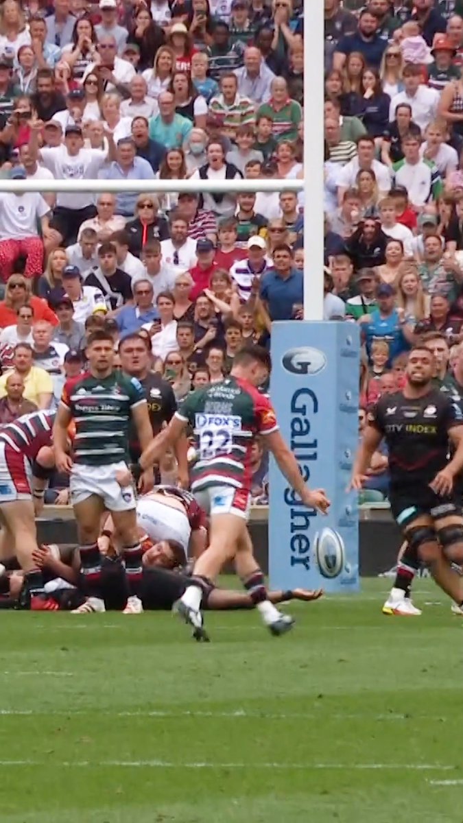 The kick. The celebration. The absolute scenes. 💥 Happy retirement to Freddie Burns - forever a Leicester Tigers legend for this moment! 🏆