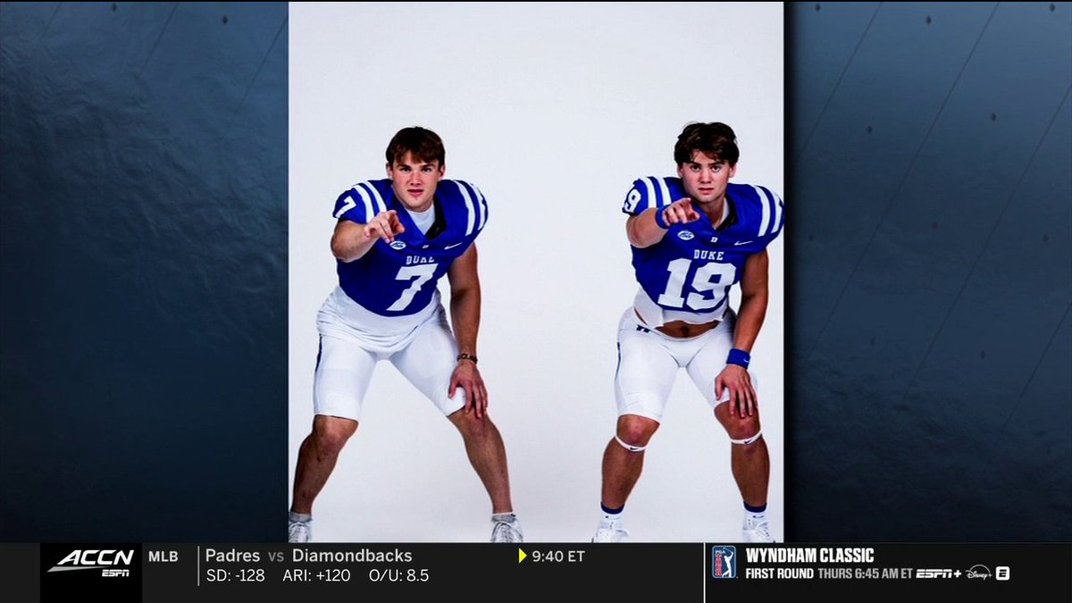 "It's truly a dream come true." Nick Morris Jr. on playing with his brother Jon at @DukeFootball 💙