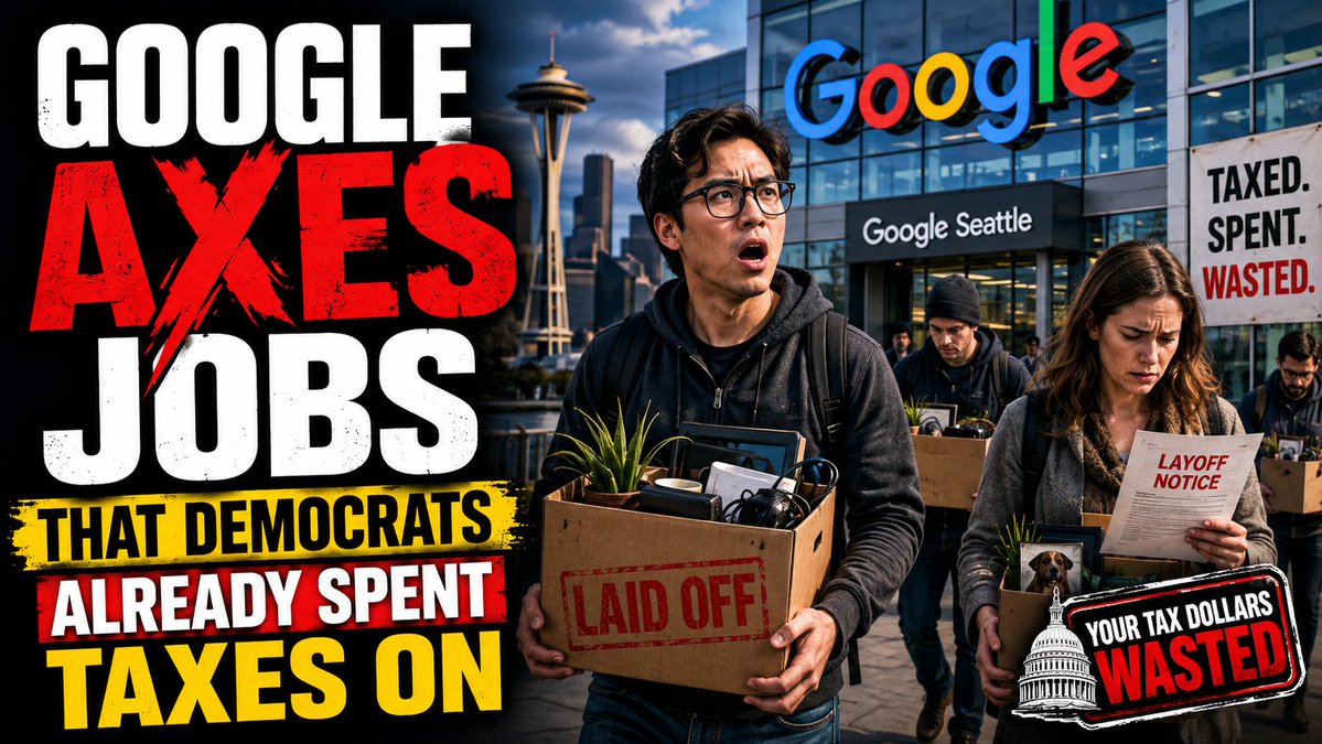 Google just axed 52 Seattle-area jobs. Zillow cut 91. Olympia already spent the taxes on all of them. The tech tax base Washington Democrats bet the entire budget on is shrinking every single week. How much longer before they come after your paycheck to cover the gap?