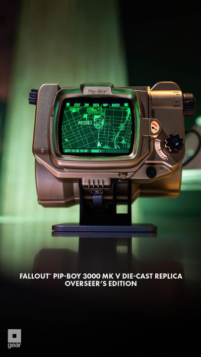 Vault-Tec's finest! The Pip-Boy 3000 Mk V - Overseer's Edition from the The Wand Company brings the gold-finished Pip-Boy from Season 2 of FALLOUT⚡️ off the screen and into your collection. Get it now from Official Bethesda Gear and Bethesda Gear International: International: