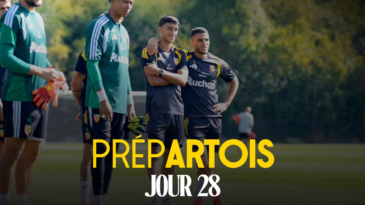 #𝐏𝐫𝐞́𝐩𝑨𝒓𝒕𝒐𝒊𝒔, 𝗝𝗢𝗨𝗥 𝟮𝟴 ⚒️ Travail physique 🏋️♂️ et entraînement ⚽️ sous les regards des jeunes participant aux #StagesSangEtOr au cœur de la journée des Lensois.