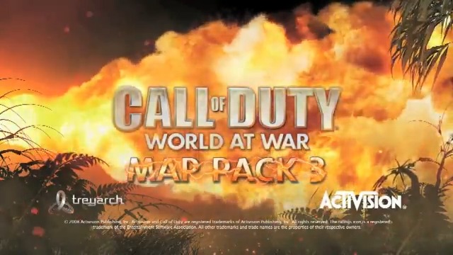 August 6, 2009 - WORLD AT WAR Everything NEW with Map Pack 3: - ZM: Der Riese - ZM Features: Pack-A-Punch Machine and Teleporters - ZM Weapons: Bowie Knife and Monkey Bomb - 10 Zombies Achievements - MP Maps: Battery, Revolution, and Breach #TIZH