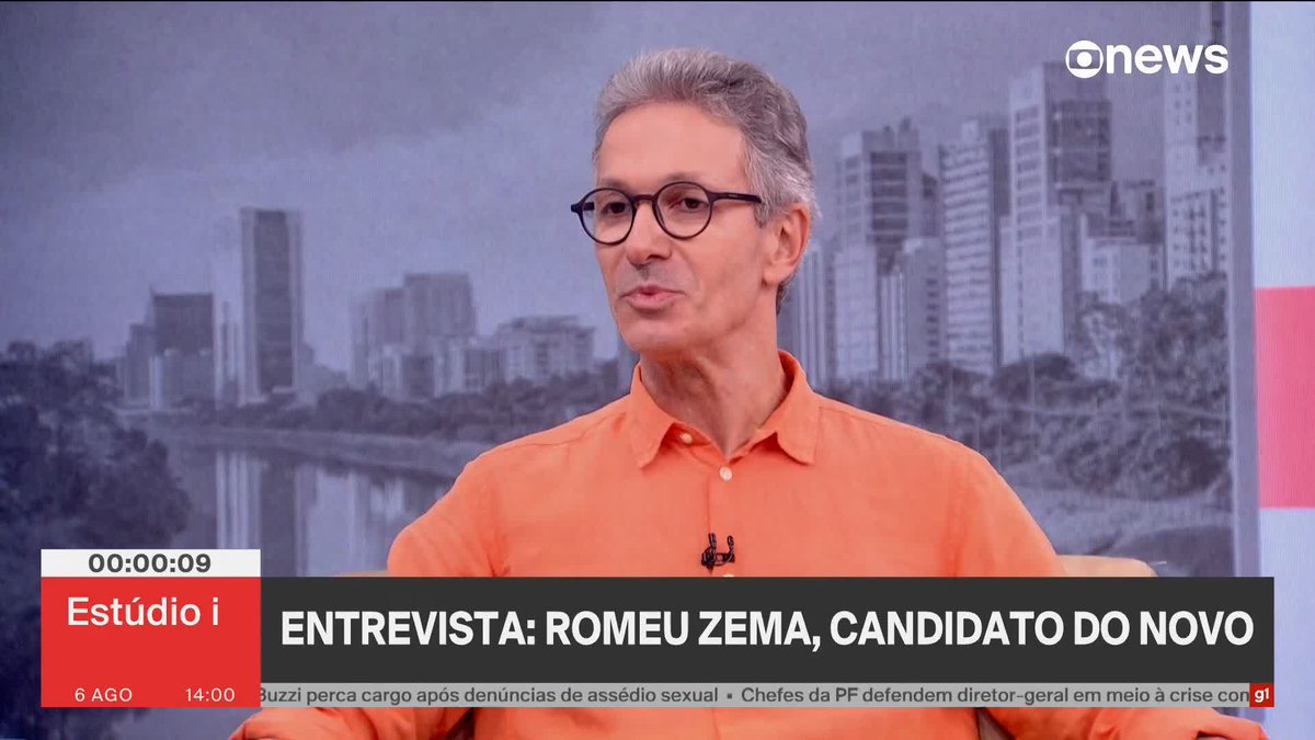 Romeu Zema (Novo) responde sobre economia e diz que quer dar 4 choques na área fiscal: “Primeiro eu quero privatizar tudo, a começar pela Petrobras.” ➡ #Estúdioi - de segunda a sexta, às 13h, na #GloboNews. Assista na TV e no globoplay #Entrevista #Eleições2026 #RomeuZeman