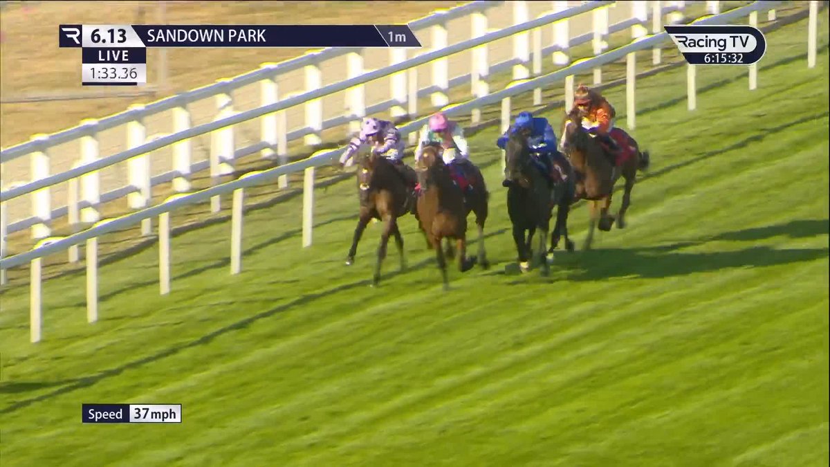 1,000,000gns buy First Law (Too Darn Hot) has a fine pedigree and emulates his sire with success in this Sandown Park maiden on debut for Connor Planas, Charlie Appleby and Godolphin