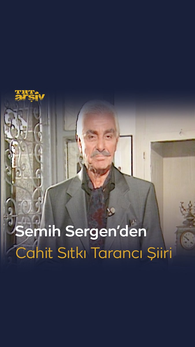 “Ben ölürsem ölürüm bir şey değil” Ne olursa garip eşyama olur” Usta oyuncu Semih Sergen’den, Cahit Sıtkı Tarancı’nın “Tereke” şiirini dinliyoruz. 📜