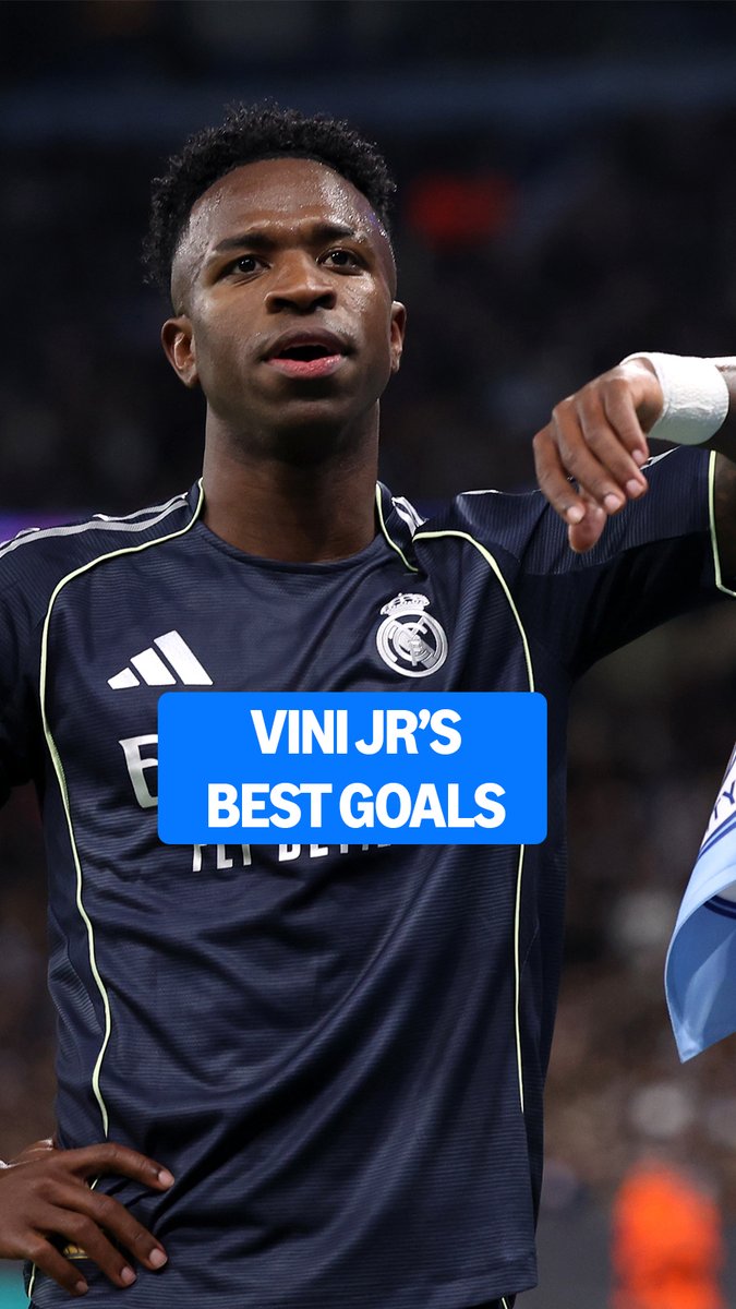 Vini Jr has reportedly agreed to RENEW with Real Madrid โ๏ธโช๏ธ His best UCL goals over the years for Los Blancos ๐ฅ