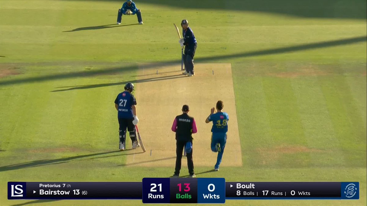 "Welcome back to Lord's!" 🏏 Jonny Bairstow is dismissed by former international rival, Trent Boult 👀