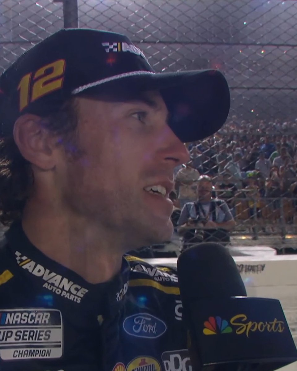 With family and friends in the stands, Ryan Blaney took the checkered flag for the first Cup Series race at Iowa Speedway.
