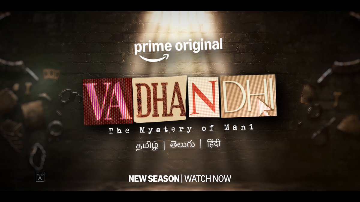 wrong case, wrong man, but the right time to fight for the mystery of mani is now 👀 #VadhandhiOnPrime, New Season, Watch Now M.Sasikumar andrewlouis Pushkar&Gayatri Wallwatcher Films Anagha Aparna Das Actor Vivek Prasanna Yashwanth #RevathyySarma Gowtham Selvaraj Guha Saravanan Ramasamy Simon K.King Richard Kevin #Vinothrajkumar Kanish Prabhu Subhashree Kaarthik Vijay