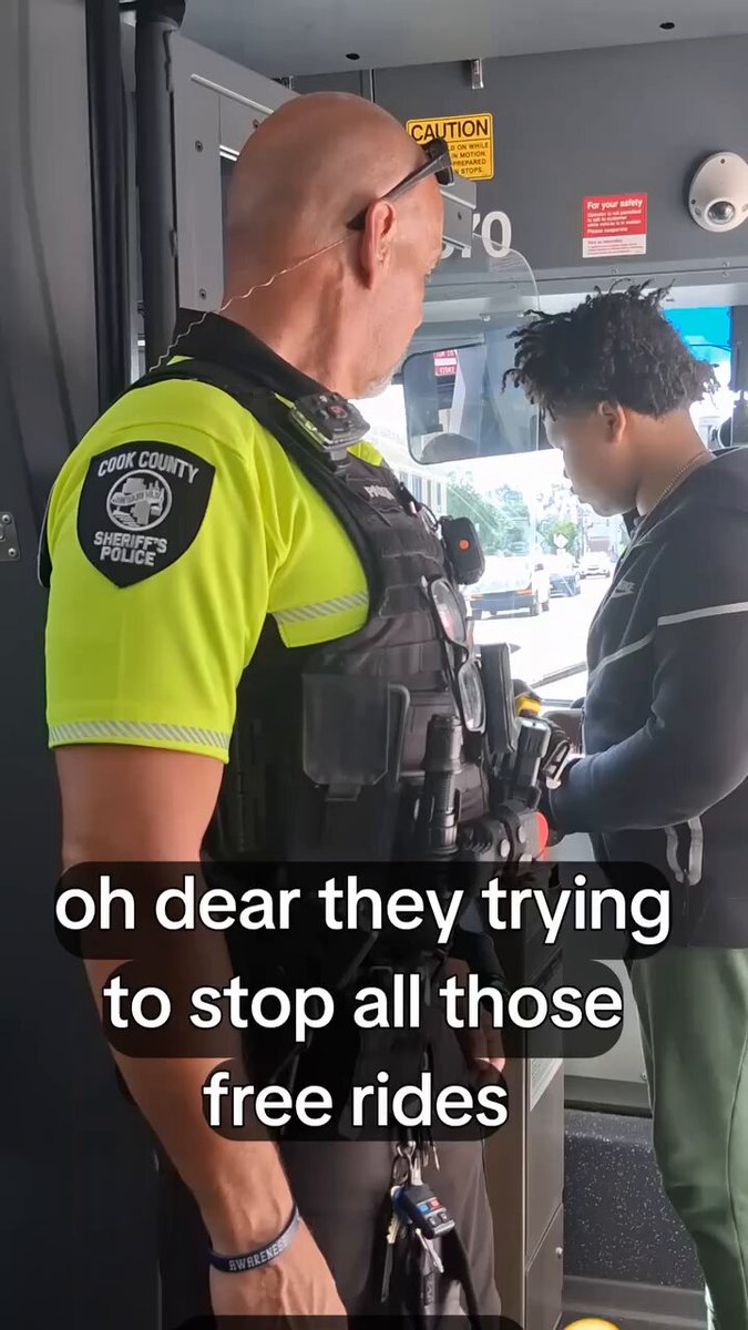 Looks like the Cook County Sheriff’s officers are riding some of the buses now, making sure everyone pays their fare. So, no more courtesy rides for the folks who thought paying was optional. Time to tap that card and pay like everyone else.