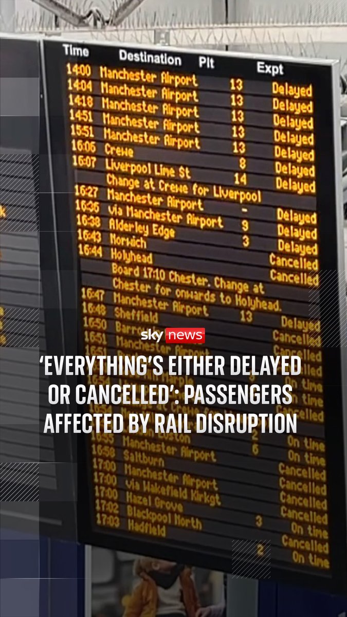 A power failure has caused major rail disruption across much of England, affecting areas in Greater Manchester, the Midlands and the North West. National Rail has warned passengers should expect disruption into tomorrow. 🔗
