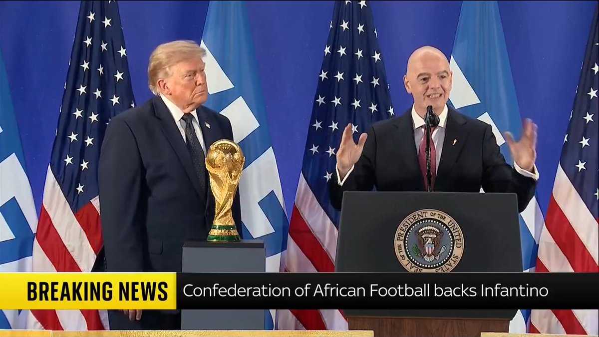 BREAKING: The Confederation of African Football has released a statement backing FIFA president Gianni Infantino. Sky's Matt Barbet reports. Read the latest on Infantino 🔗 📺 Sky 501, Virgin 602, Freeview 233 and YouTube