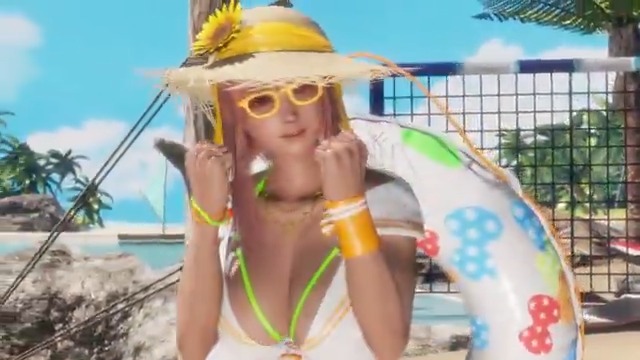 Honoka’s Secret Sunflower set is out today! A bright summer look with a beach-ready swimsuit, sunflower accents, a straw hat, plus a big floatie and water gun. Perfect for this summer heat. Game info - #DOA6LR #DEADORALIVE6LastRound