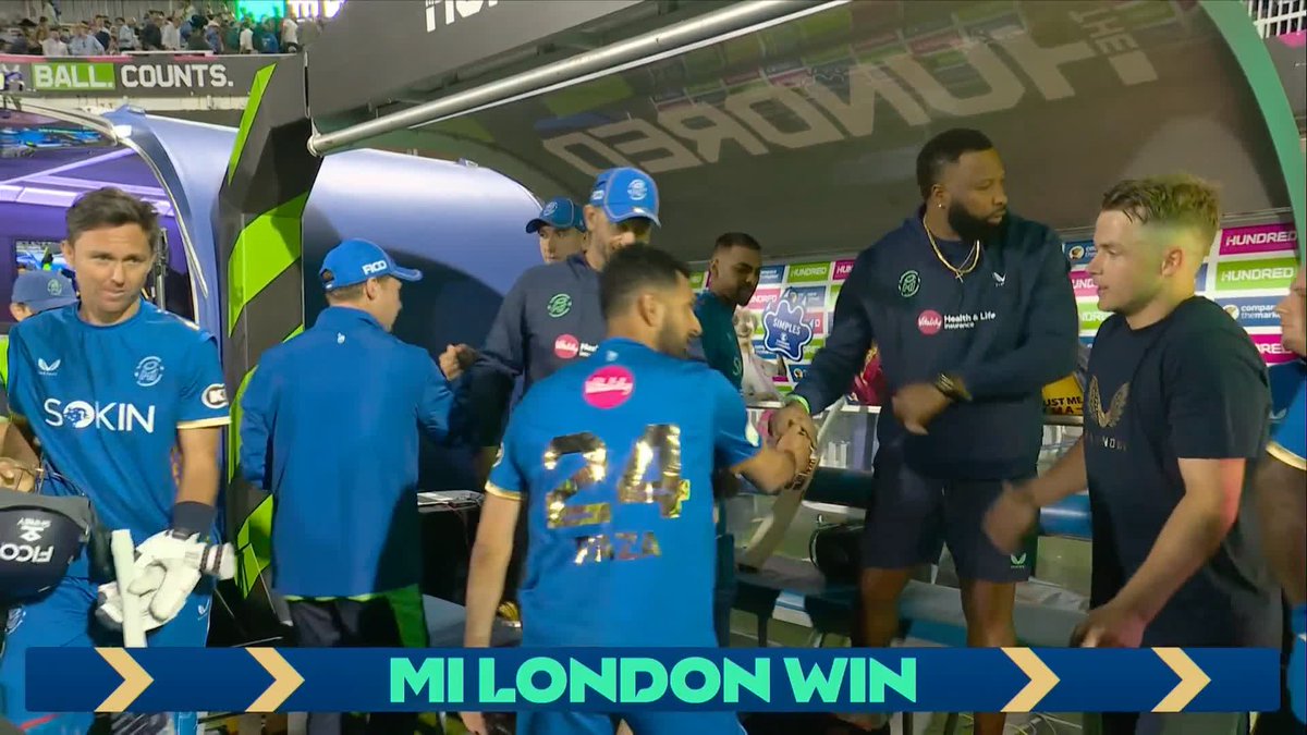 London Spirit are the first men's side to be knocked out of The Hundred, following their loss to local rivals MI London 🚨