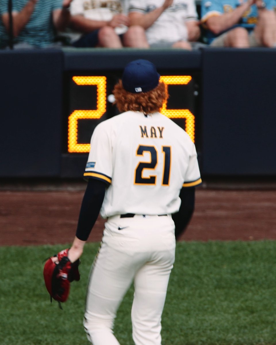 Dustin May picks up his first win as a Milwaukee Brewer ✅