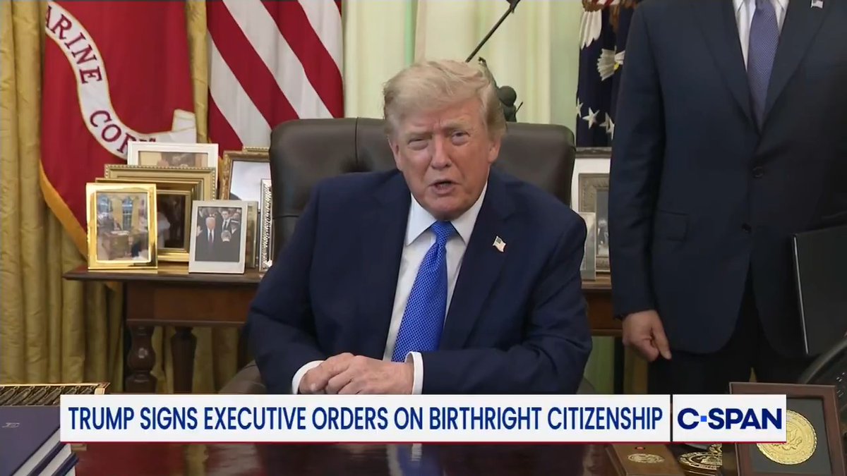 President Trump on "wealthy people building businesses around birthright citizenship": "They're buying their way in. We're not going to let it happen."