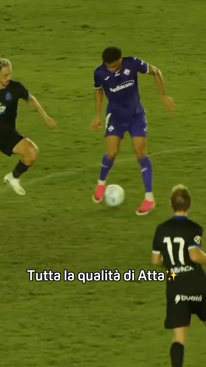 𝐀𝐭𝐭𝐚 incanta tutti 🟣✨ Due magie del nuovo acquisto viola 🪄 #Atta #FiorentinaDeportivo #DAZN