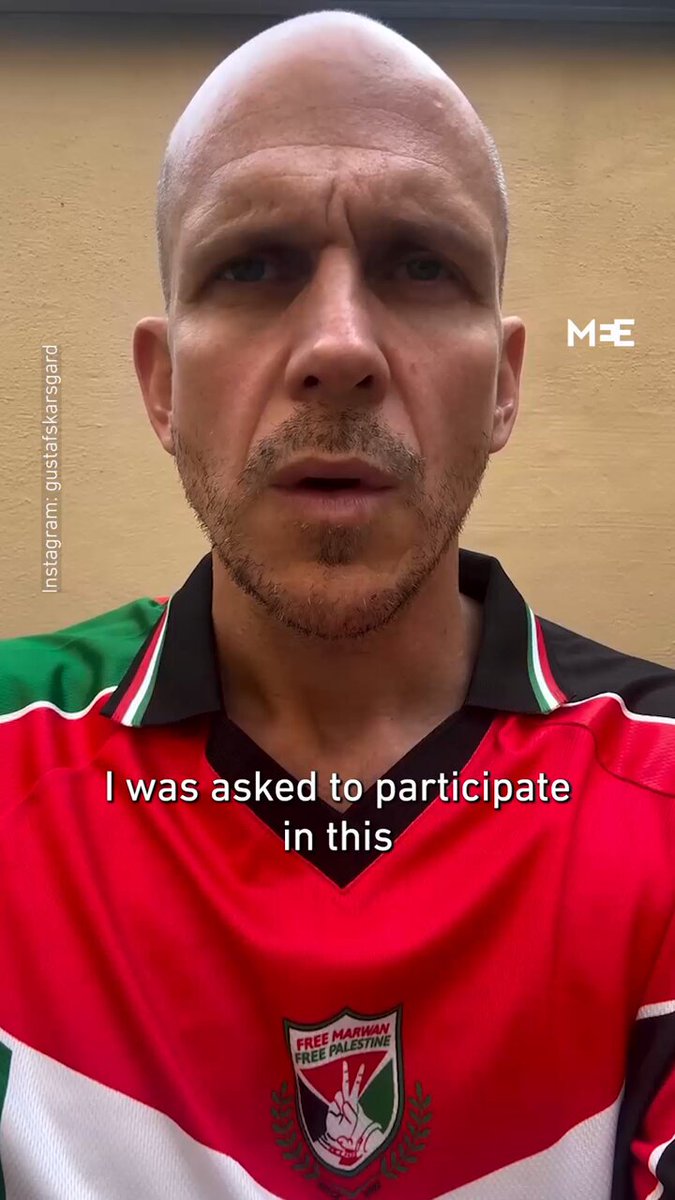 Swedish actor and Vikings star Gustaf Skarsgard announced in a video statement his support for the campaign to free Palestinian leader Marwan Barghouti.