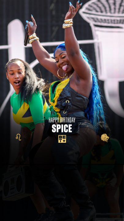 One thing about Spice 👸🏾🇯🇲 🌋... she will 'angle and triangle every stage she step pon. 😮💨📐🔥 Her performance on the 106 & Park stage at #BETX last year? Pure proof. Top-tier performer. One of Jamaica's finest. 🇯🇲 Happy Birthday to the Queen of Dancehall! 💙