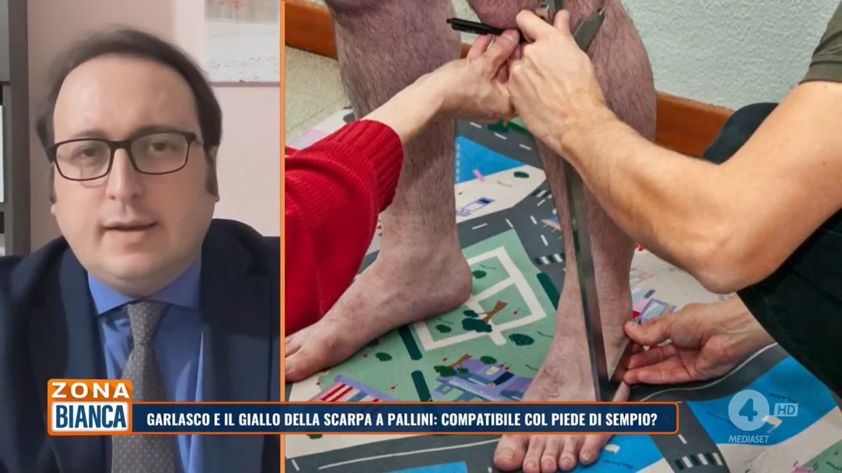 Caso Garlasco: la larghezza podalica è troppo variabile nel tempo per escludere o includere tracce" Prof. Francesco Maria Galassi a #zonabianca