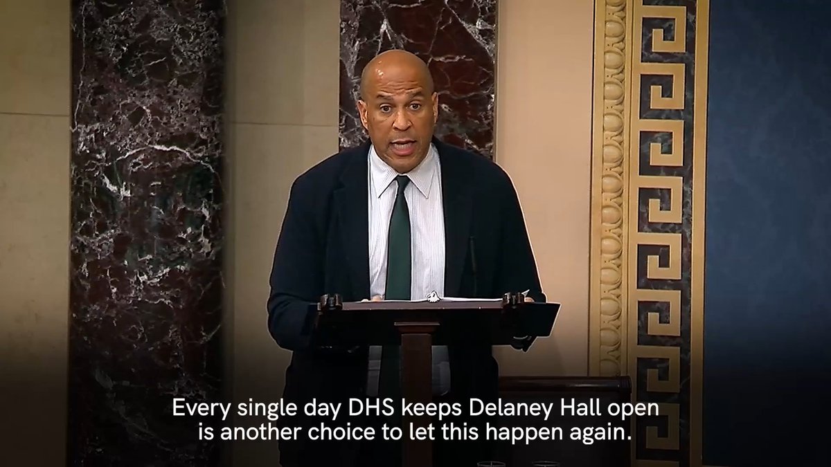 Senate Republicans just BLOCKED Sen. Cory Booker’s bill to close Delaney Hall, a detention facility where 3 people have died. “Every day that Delaney Hall remains open is another choice for this happen again.”