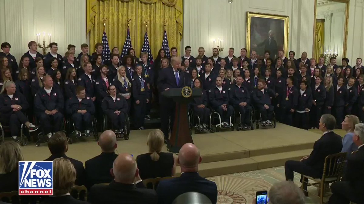 "Team USA won more gold medals than any American Winter Olympic team has ever won before." President Trump welcomes Team USA's 2026 Winter Olympians to the White House, celebrating the team's record-breaking performance at the Olympic Games. Calling them "perhaps the greatest group of Winter Olympians in American history," Trump praised Team USA for winning more gold medals than any previous American Winter Olympic team.