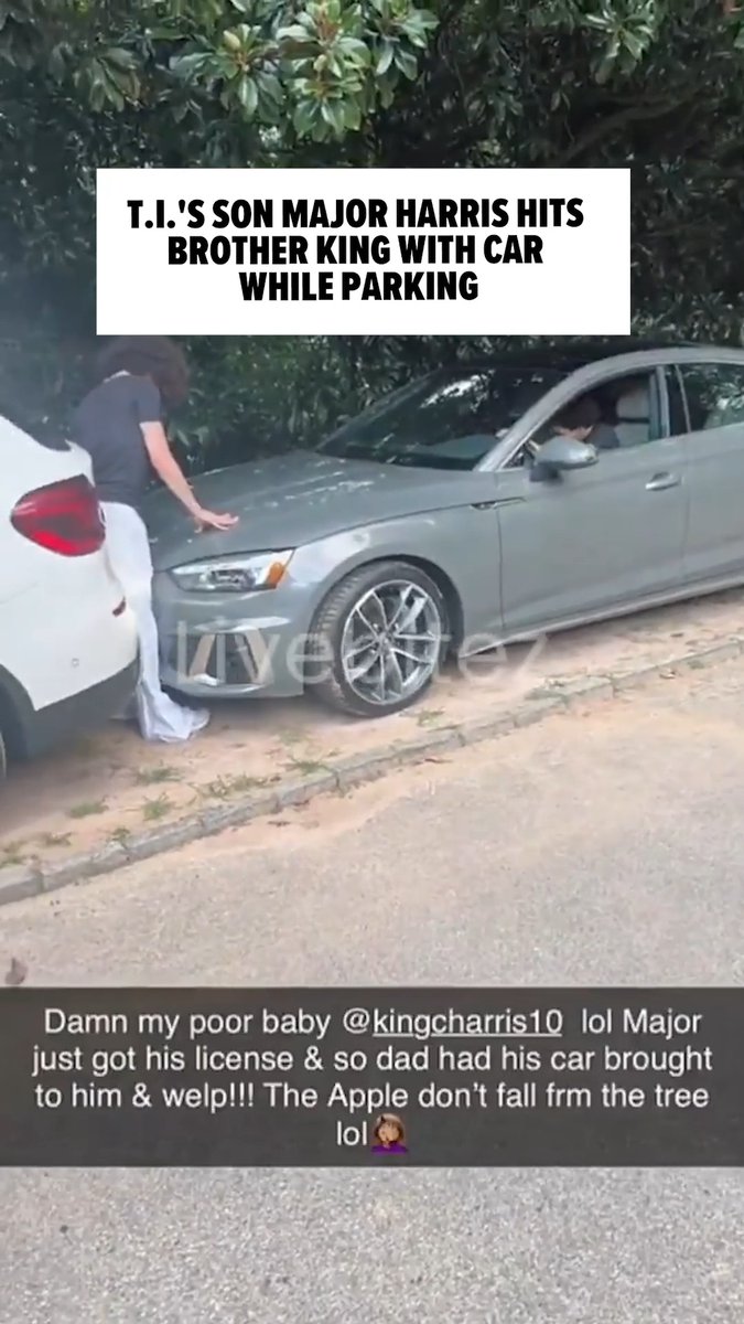 Major Harris, T.I.'s youngest son, accidentally hit his brother King with a car while attempting to parallel park, shortly after getting his driver's license.