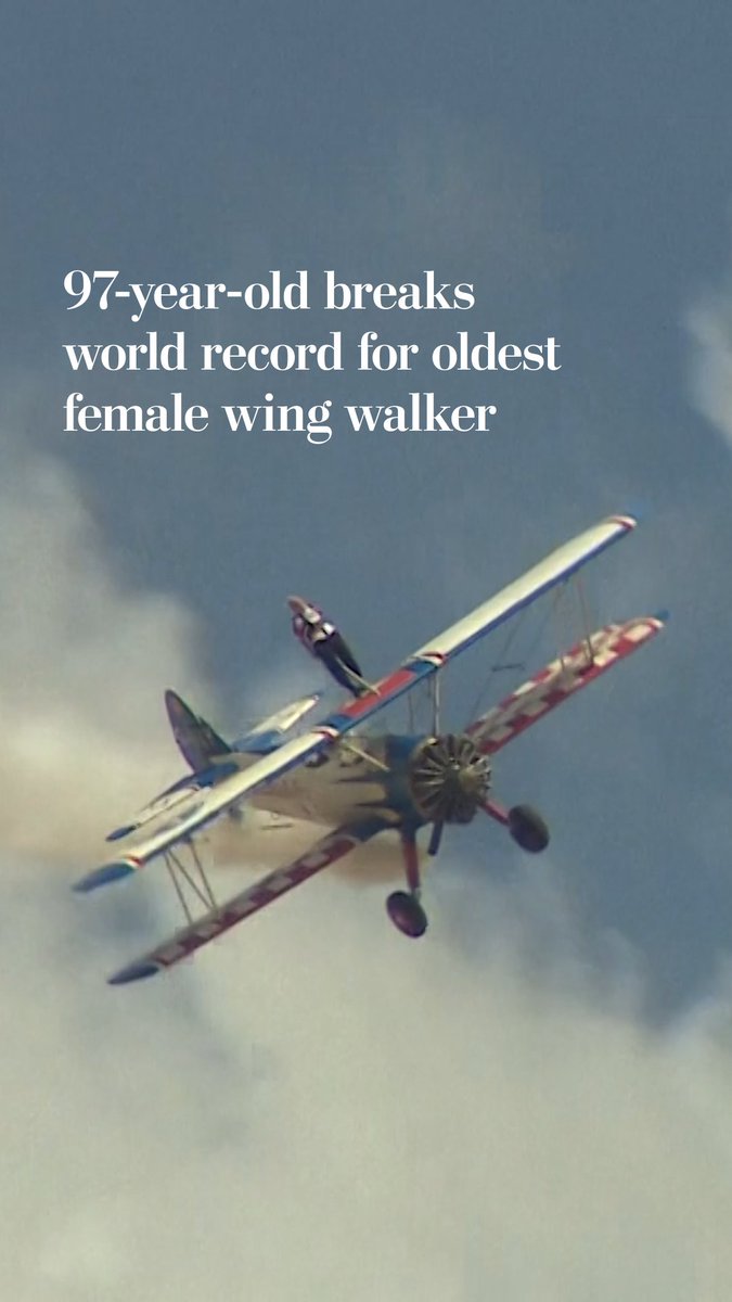 A 97-year-old British woman successfully broke her own world record for being the oldest female wing walker. The wing walk was a fundraiser for Cheltenham General Hospital’s stroke unit, where she spent time after suffering a stroke last year, BBC reported.