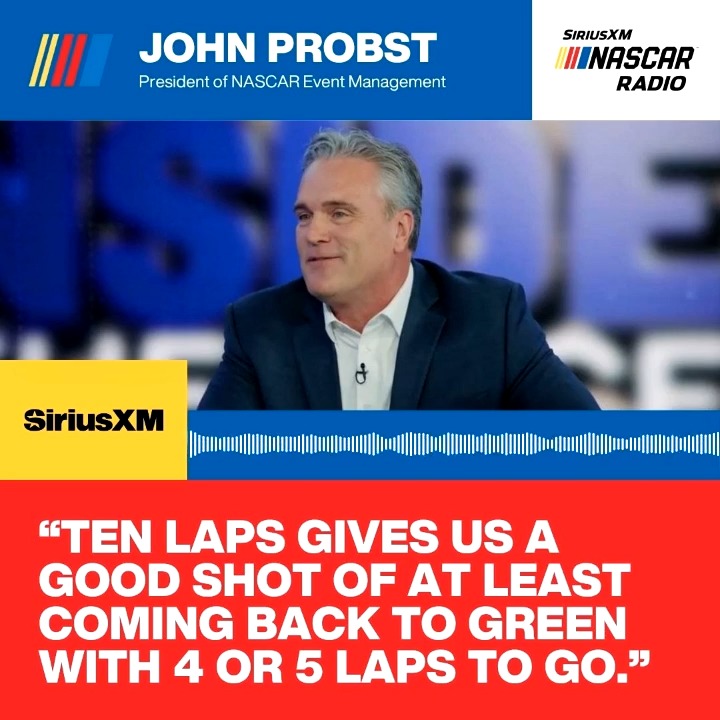 🏎️ "The ultimate goal is to have more green flag racing for our fans." NASCAR's John Probst on the new stage procedure, where they will end the stage if a caution comes out with 10 or less laps to go. More ➡️