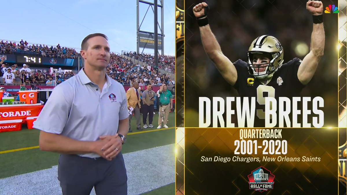 DREW. BREES. 🐐 📺 NBC