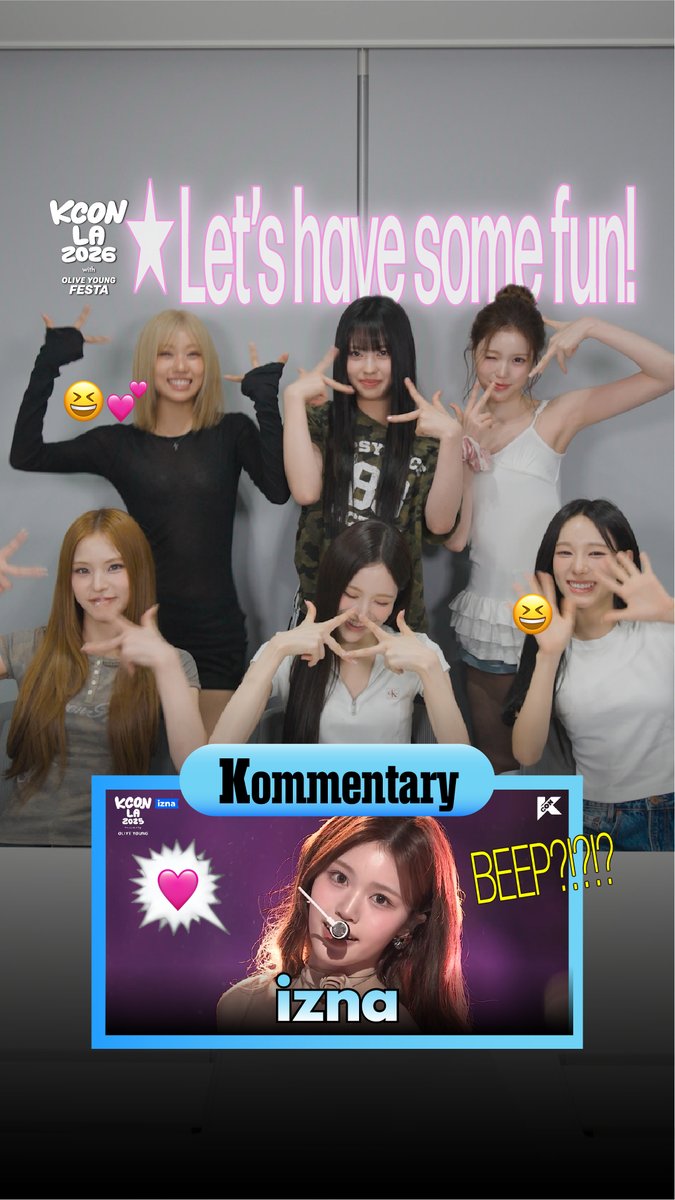 [#KCONLA2026] #izna Kommentary💬 izna look's back at past KCON performances! naya are you ready for this year's incredible stage?! - 𝐆𝐄𝐓 𝐘𝐎𝐔𝐑 𝐓𝐈𝐂𝐊𝐄𝐓 𝐍𝐎𝐖! 🎟️ 🔗Ticket Info - KCON LA 2026 AUG 14-16 Arena, LA Convention Center Let’s #KCON