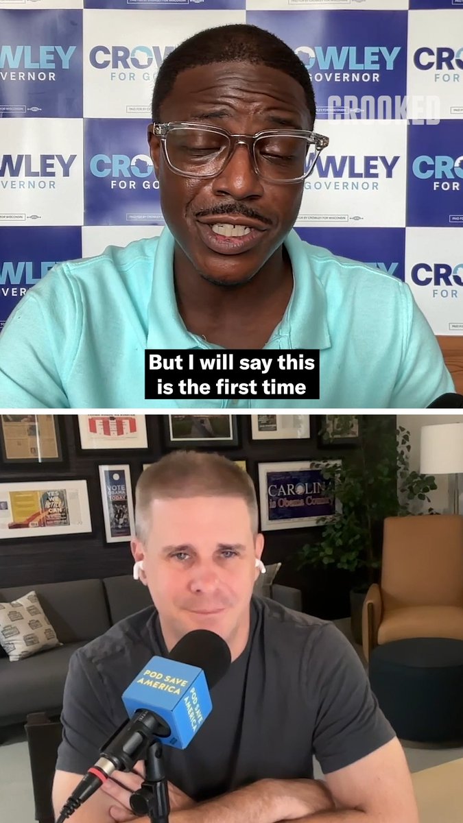 “And as I travel across this state, people are afraid of socialism in Wisconsin. And so they want somebody who's going to be pragmatic, who's going to get things done.” –David Crowley on getting back in the Wisconsin governor race.
