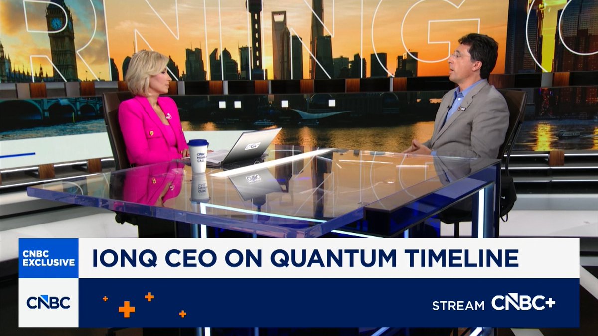 Our CEO Niccolo de Masi on CNBC: There are seismic changes coming to the cybersecurity landscape. What does it mean for every sector from tech to financial services to pharmaceuticals? What does it mean for governments, defense, and intelligence? These comments came on top of an all-time record second quarter revenue of $80.1 million—a 287% increase over the year-earlier quarter and the strongest second quarter in our history. 📽️ Watch Niccolo’s conversation with CNBCMorningCall host, Morgan Brennan. #IonQ #QuantumIsNow #PQC #KQD