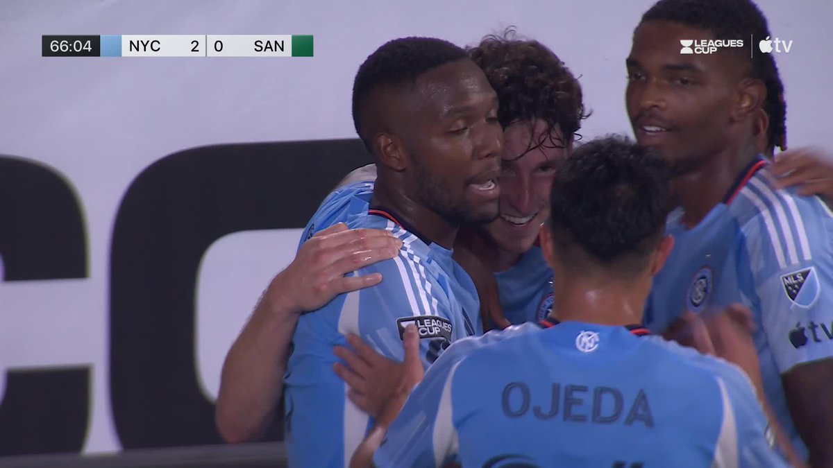 What an effort and finish, Nico Cavallo 😮💨 New York City double its lead on Santos Laguna!