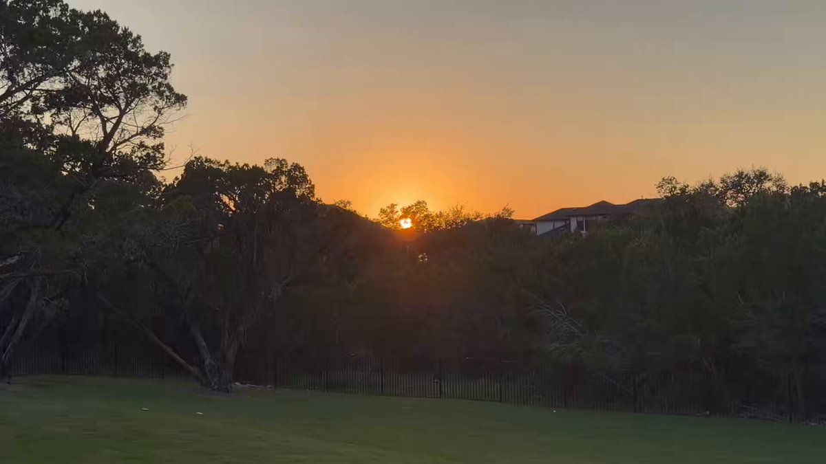Another beautiful sunset here in Texas! Blessed!
