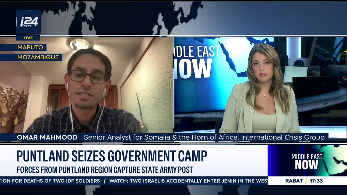 ‘The trigger for this was that the Somali government started paying security units within Puntland that was politically aligned with Somalia and not Puntland itself’ Omar Mahmood joins natasha raquel on #MiddleEastNow, to discuss the ongoing clashes