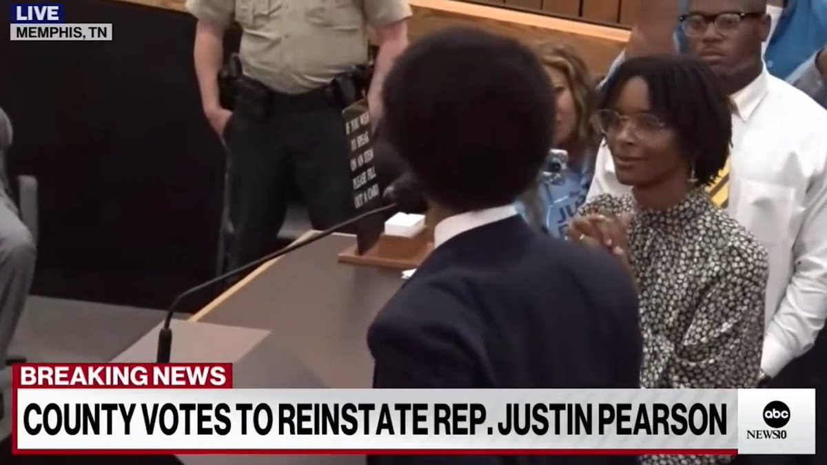 A 2023 clip of Justin Pearson is going viral after his win in the TN-09 primary: "To all the people in Nashville who decided to expel us: You can't expel hope." A GOP supermajority had temporarily expelled him for fighting for gun control after a Nashville school shooting.