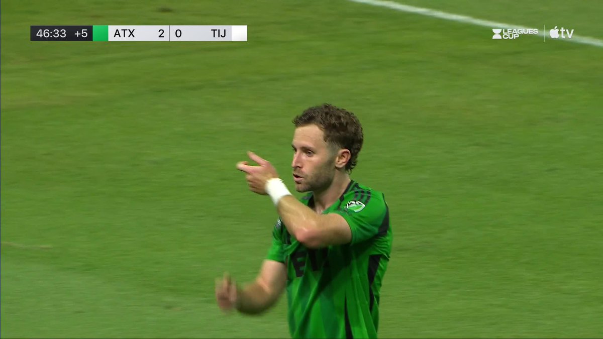 Double delight ‼️ Jon Gallagher makes it 2-0 for Austin FC over Tijuana before the break! 📺 Apple TV: