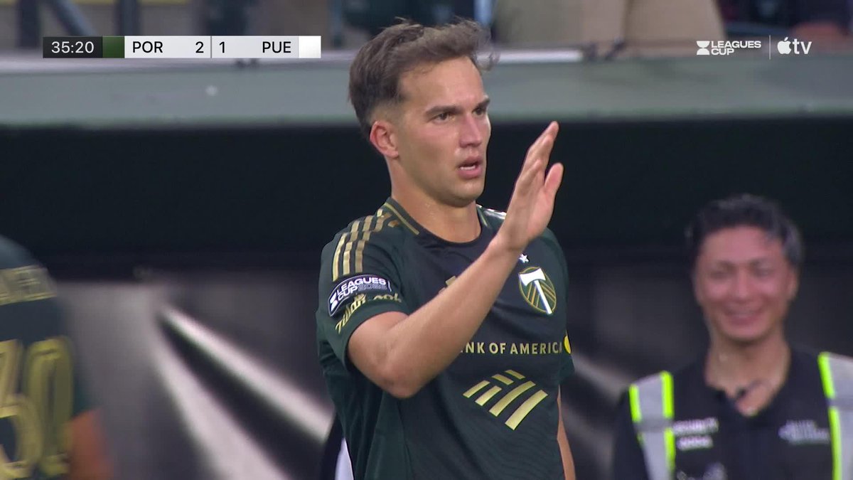 Special delivery for Cole Bassett 📦 Portland Timbers regains the lead over Puebla! 📺 Apple TV: