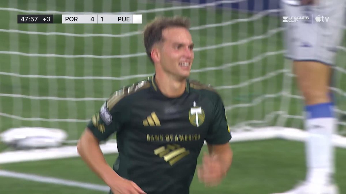 BASSETT BRACE ✌️ Portland Timbers move to 4-1 over Puebla just before the break! 📺 Apple TV: