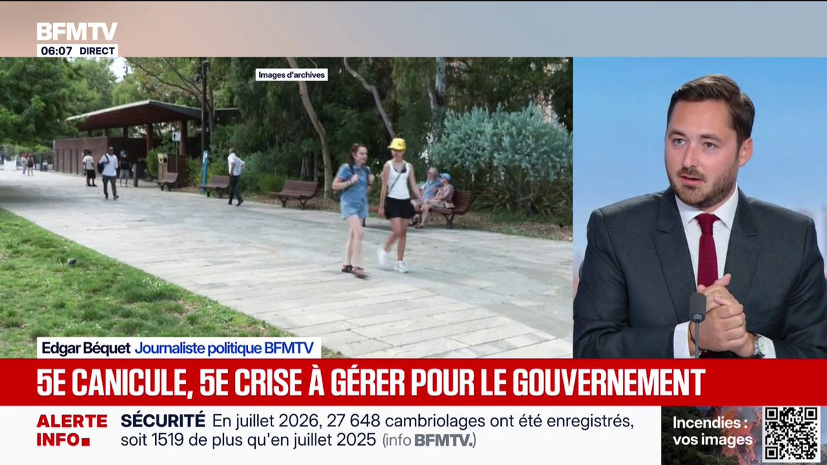 5e canicule, 5e crise à gérer pour le gouvernement