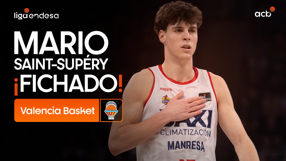 💫 El Principito vuelve a la #LigaEndesa Valencia Basket Club y Mario Saint-Supery unen sus caminos para las próximas cuatro temporadas, hasta 2030. Mario Saint-Supery Fernandez 🫡 | #MercadoACB