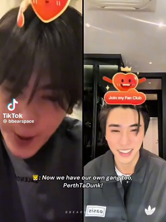 🖤: sekarang kita punya geng sendiri. PerthTaDunk! Dunk ga suka sendirian, jadi dia nempelin kita terus //apakah geng ini akan comeback? Wkwk. Btw salfok Tata kayak berusaha tetep nempel ke Perth. Emang PerthSanta nih kalau ga nempel meriang kayaknya