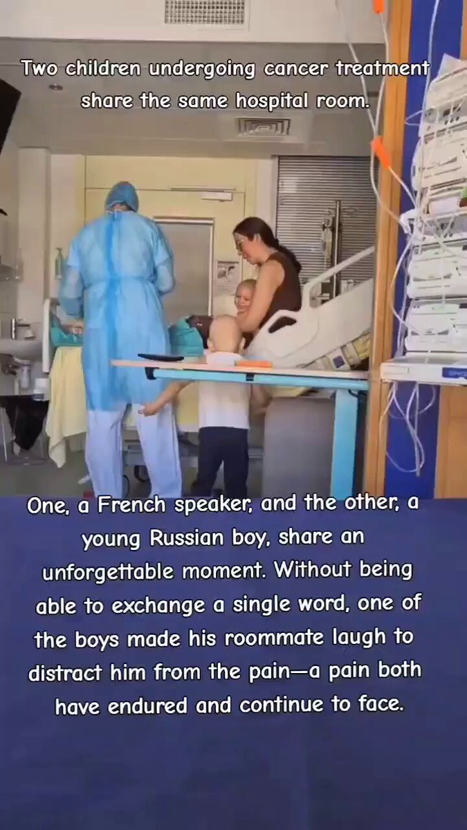 Two young kids undergoing cancer treatment, who dont speak the same language, share the same hospital room..